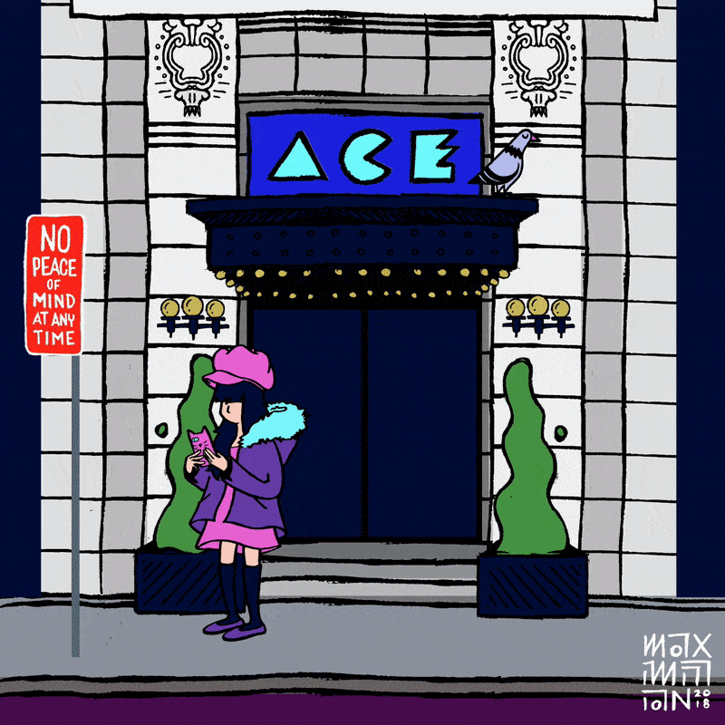 Ace Hotel x GIPHY drawing illustration by Maximillian Piras