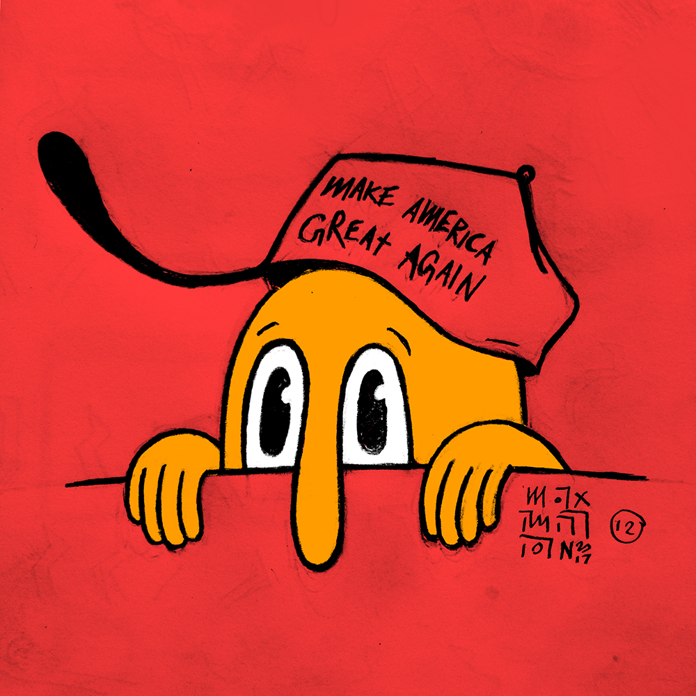 Make American Great Again drawing illustration by Maximillian Piras