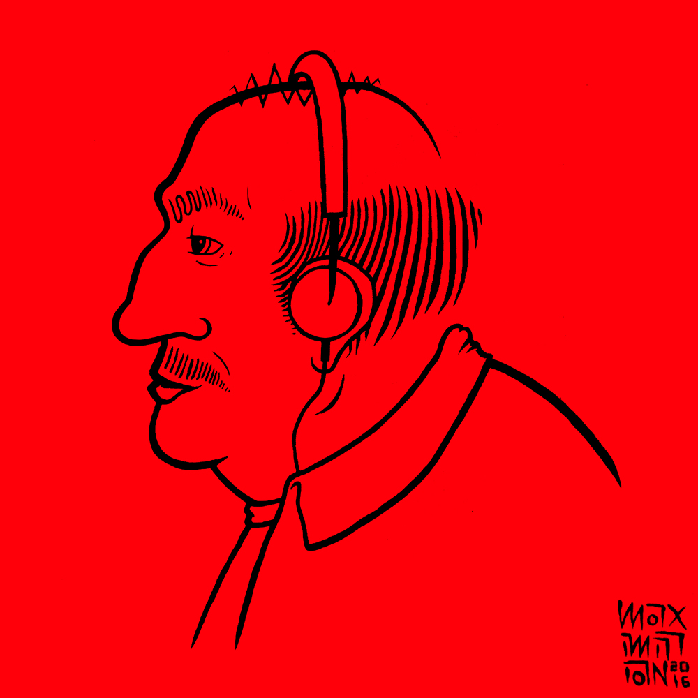 Guy minimalist art painting by Maximillian Piras