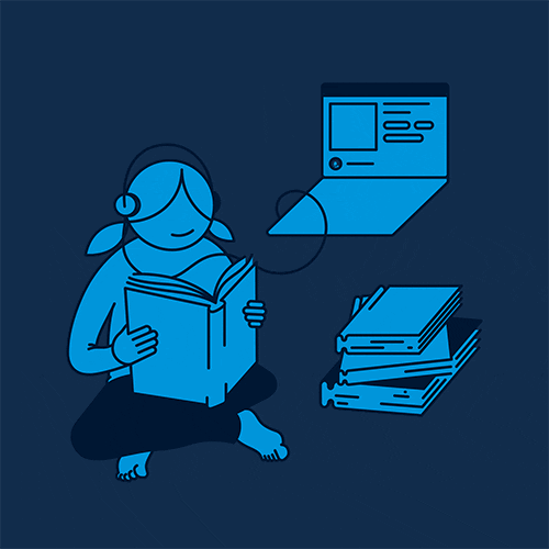 8tracks landing page animation illustration by Maximillian Piras