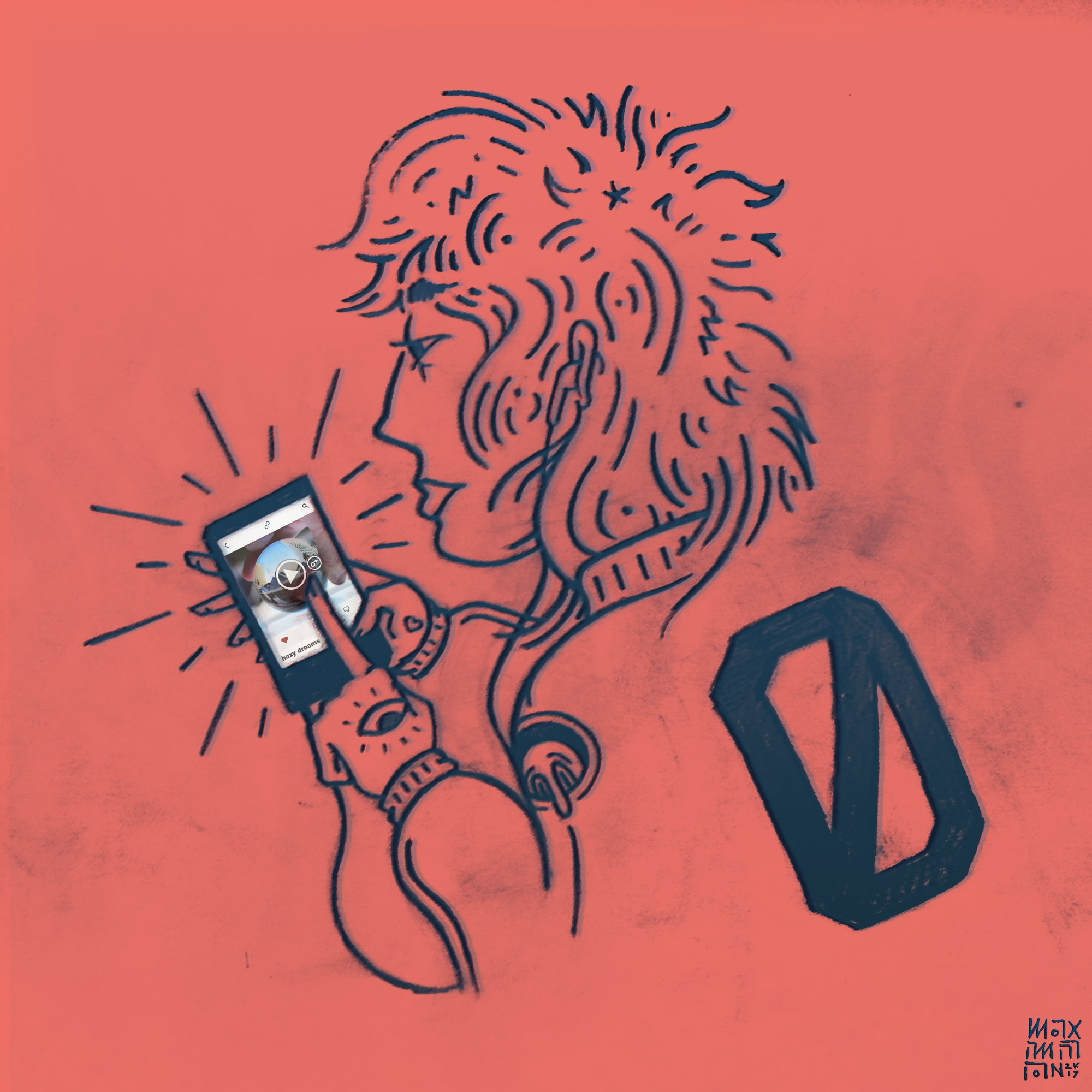 Playlist Kids 8tracks music illustration by Maximillian Piras