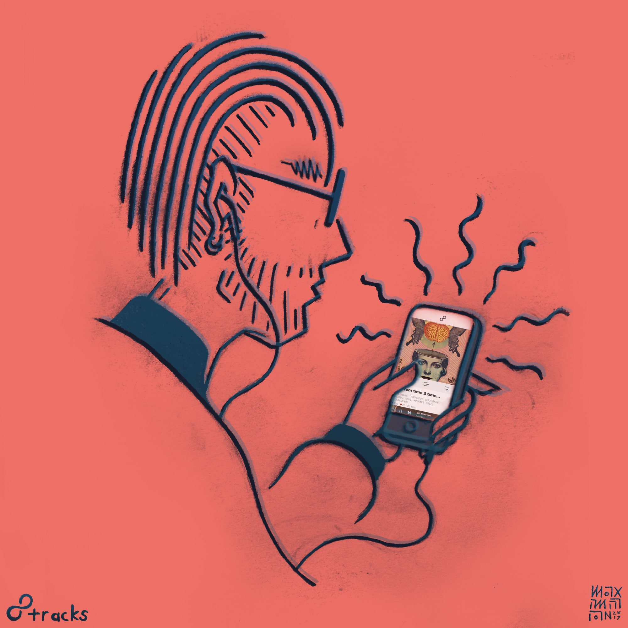 Playlist Kids 8tracks music illustration by Maximillian Piras