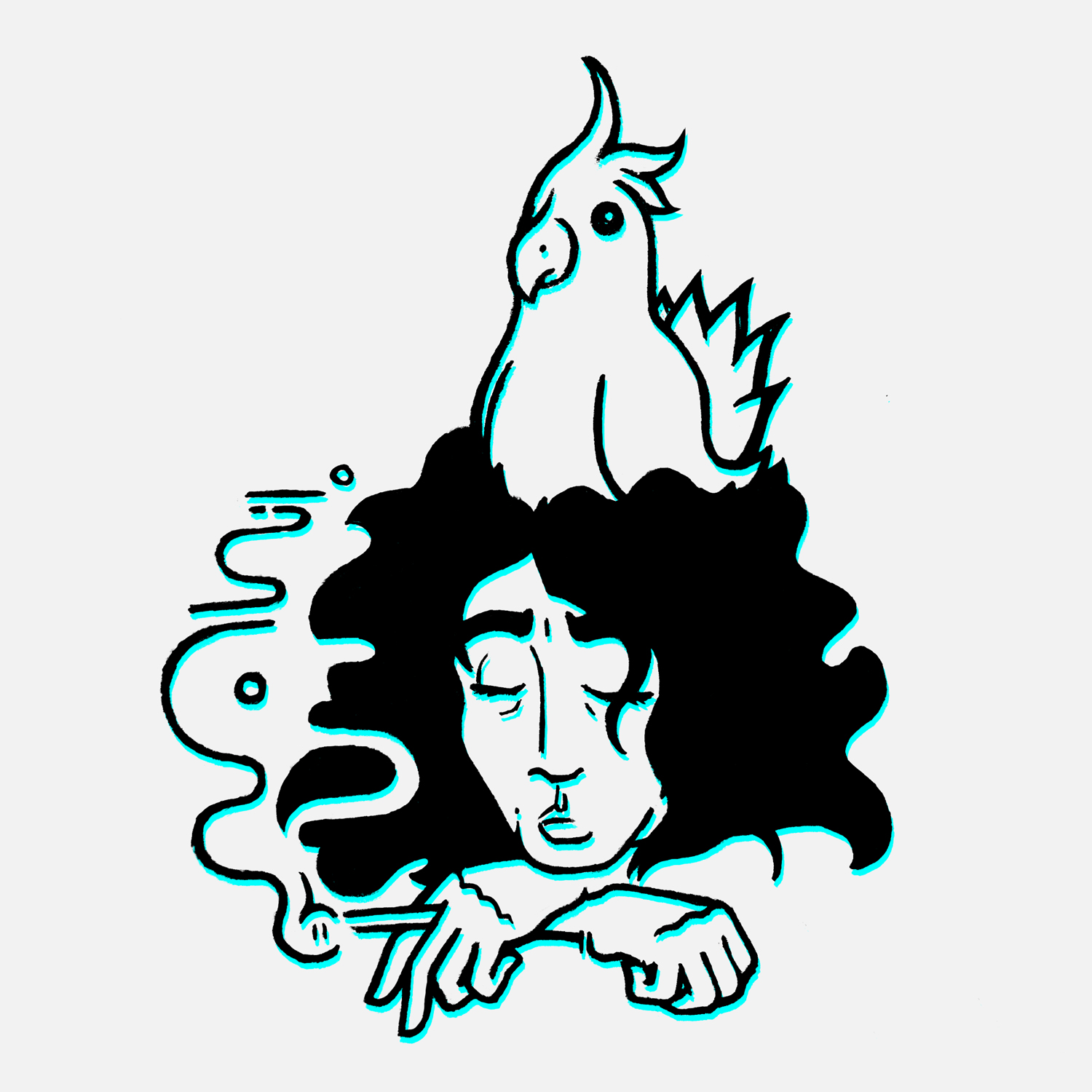 Lady illustration drawing by Maximillian Piras
