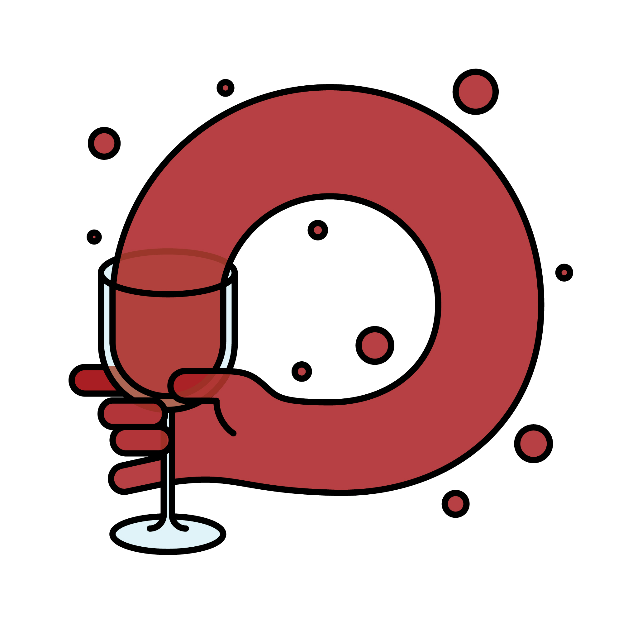 wine illustration by Maximillian Piras