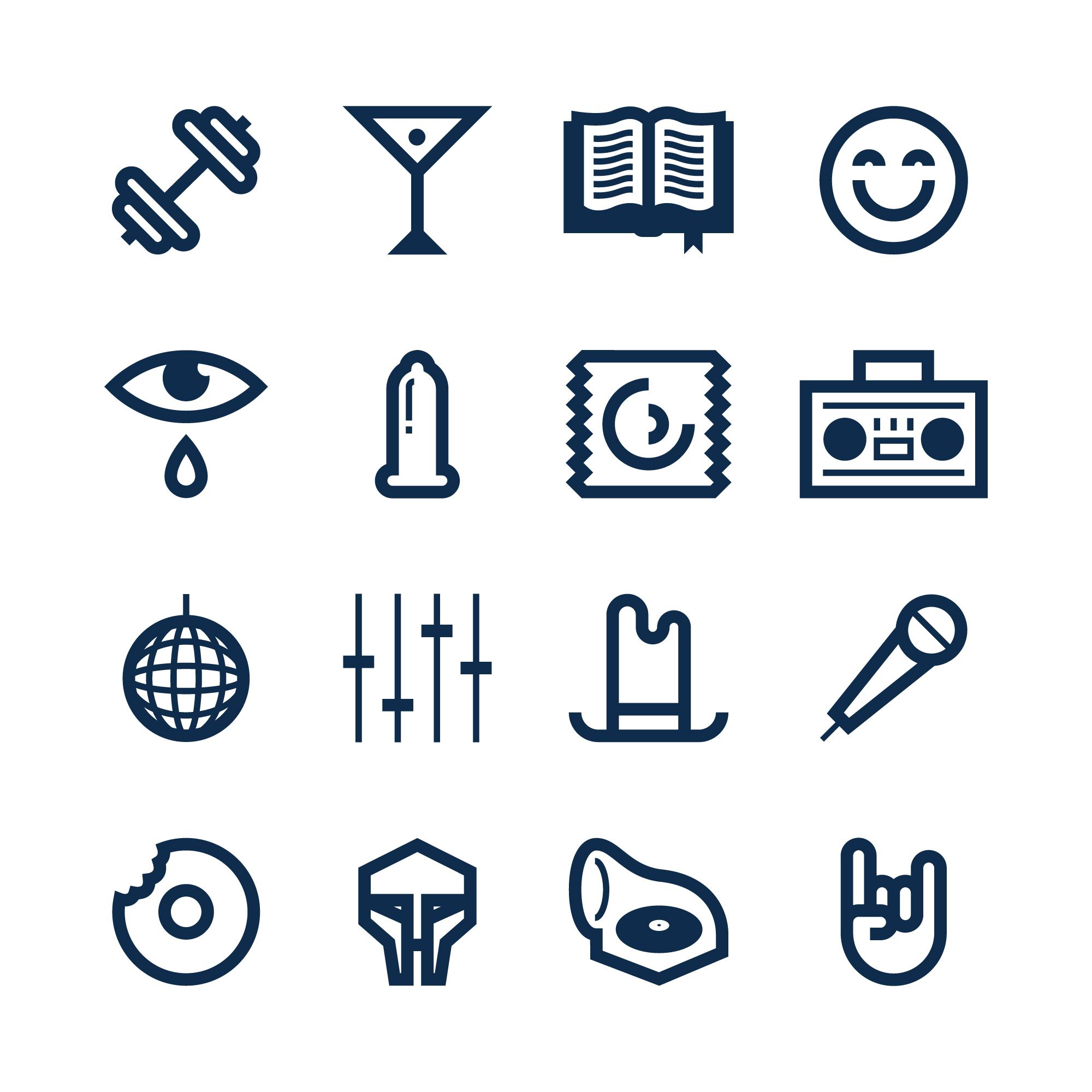 8tracks icons branding identity design by Maximillian Piras