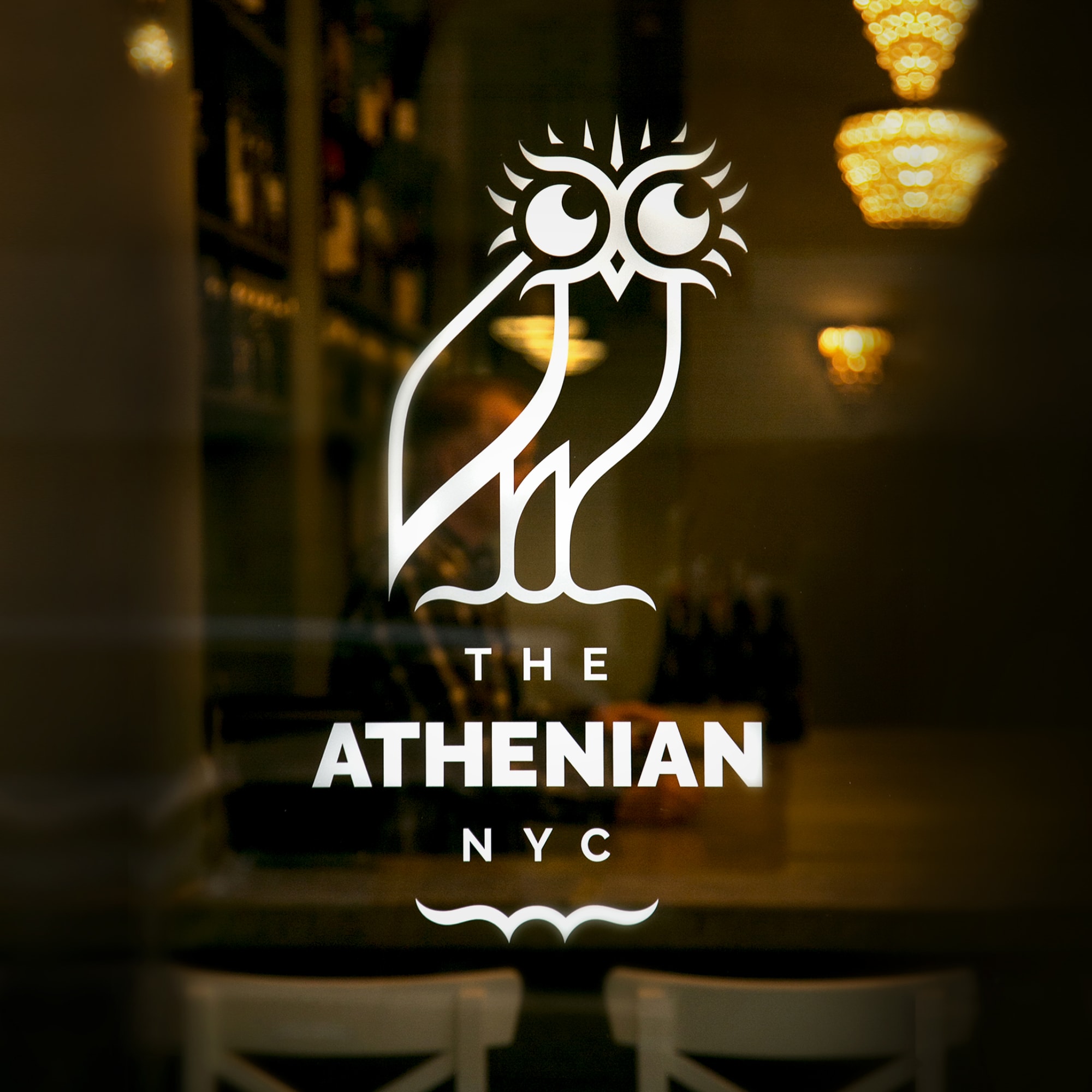 The Athenian NYC logo branding identity design by Maximillian Piras